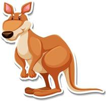 Adesivo de personagem de desenho animado de canguru vetor