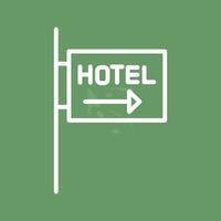 ícone de vetor de sinal de hotel