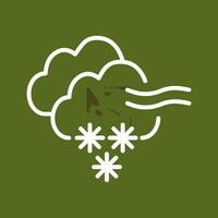 ícone de vetor de nevasca