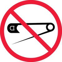 não segurança PIN proibição placa símbolo vetor