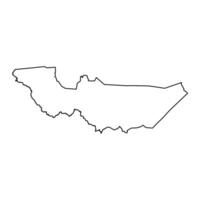 equatorial região mapa, administrativo divisão do sul Sudão. vetor ilustração.