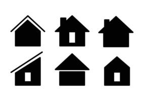 casa casa ícone conjunto logotipo linha Projeto vetor