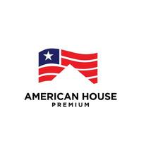americano Estrela casa casa logotipo ícone Projeto vetor