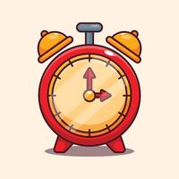 alarme relógio desenho animado vetor ilustração.