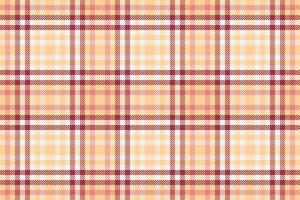 linear xadrez padronizar têxtil, hipster tartan fundo tecido. desenhando desatado textura Verifica vetor dentro laranja e vermelho cores.