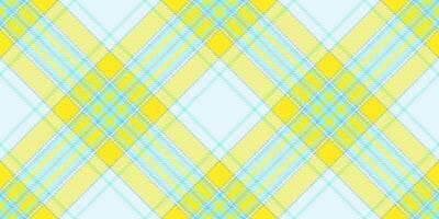 alegre xadrez tartan têxtil, fofa tecido desatado fundo. xadrez textura vetor padronizar Verifica dentro luz e amarelo cores.