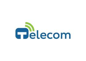 minimalista dinâmico telecom logotipo Projeto vetor modelo. moderno telecomunicação logotipo
