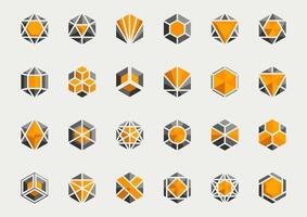 abstrato logotipos coleção. ícone conjunto Projeto elementos isolado em branco. vetor plano ícones para o negócio modelo logotipo, local na rede Internet.