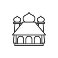 mesquita esboço ícone pixel perfeito para local na rede Internet ou Móvel aplicativo vetor