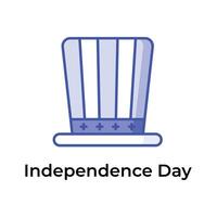 pegue seu aguarde em isto criativo América independência dia ícone, editável Projeto vetor
