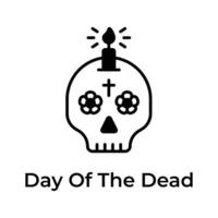 a olho pegando ícone do dia do a morto dentro editável estilo, isolado em branco fundo vetor