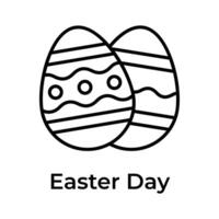 decorado ovos mostrando conceito ícone do do Páscoa dia ovos, Páscoa ovos vetor