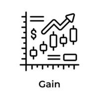 o negócio crescimento, estoque mercado crescimento gráfico vetor Projeto isolado em branco fundo