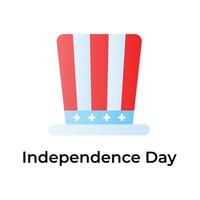 pegue seu aguarde em isto criativo América independência dia ícone, editável Projeto vetor