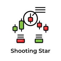 tiroteio Estrela ícone dentro moderno estilo, negociação relacionado vetor