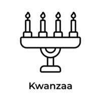 feliz kwanzaa, kwanzaa dia criativo ícone, pronto para usar e baixar vetor