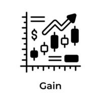 o negócio crescimento, estoque mercado crescimento gráfico vetor Projeto isolado em branco fundo