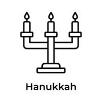 pegue isto surpreendente ícone do velas dentro moderno estilo, hanukkah dia vetor Projeto