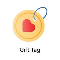 preço tag tendo coração símbolo representando ícone do presente tag vetor