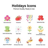 Prêmio qualidade feriados ícones definir, pronto para usar dentro sites e Móvel apps vetor