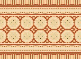 Cruz ponto bordado. étnico padrões. nativo estilo. tradicional Projeto para textura, têxtil, tecido, roupas, malhas, imprimir. geométrico pixel horizontal desatado vetor. vetor
