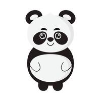 panda de pé. mascote personagem. vetor