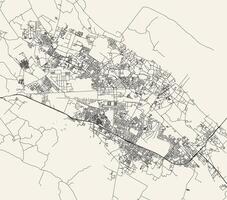 cidade estrada mapa do Kanpur, uttar Pradesh, Índia vetor