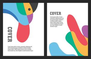 conjunto do abstrato colorida fundos para cobrir, impressão arte, social meios de comunicação, folheto e poster vetor