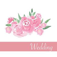 solto aguarela rosas para presente cartão, Casamento cardápio. floral ilustração isolado em branco fundo com cópia de espaço. vetor
