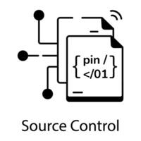 linear estilo rede programação ícone vetor