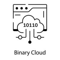 linear estilo rede programação ícone vetor