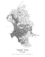Taipei cidade, Taiwan rua mapa vetor imagem