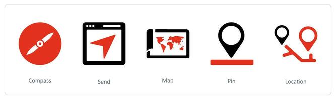 mapa e global localização vetor