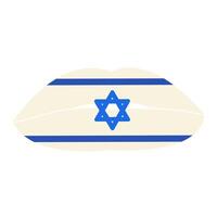 Israel bandeira festivo menina lábios sólido leite vetor