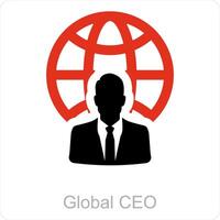 global CEO e global ícone conceito vetor