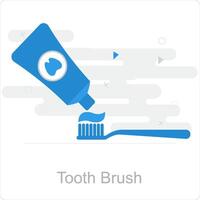 dente escova e dental ícone conceito vetor