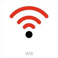Wi-fi e sinal ícone conceito vetor
