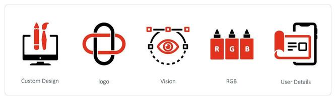 personalizadas projeto, logotipo e visão vetor