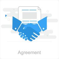 acordo e contrato ícone conceito vetor