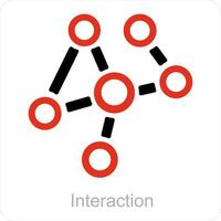 interação e do utilizador interação ícone conceito vetor