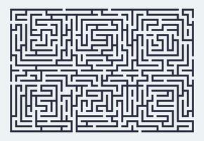 retângulo Labirinto. labirinto com quadrado caminhos e complicado enigmas, Labirinto jogos com perdido direção e caminho fora. vetor ilustração