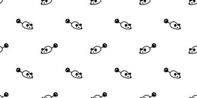 rato desatado padronizar rato vetor gato brinquedo cachecol isolado desenho animado telha fundo repetir papel de parede ilustração rabisco branco Projeto