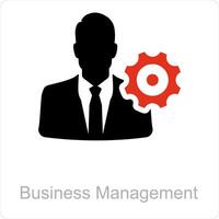 o negócio gestão e o negócio ícone conceito vetor