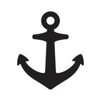 âncora vetor ícone logotipo barco símbolo pirata leme náutico marítimo simples ilustração gráfico rabisco Preto Projeto
