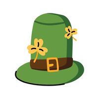 por sorte chapéu duende para st. patrick's dia vetor