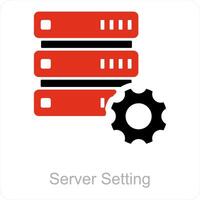 servidor configuração e servidor ícone conceito vetor