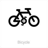 bicicleta e bicicleta ícone conceito vetor