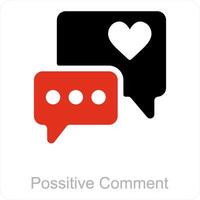 positivo Comente e comentários ícone conceito vetor