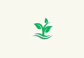 logotipo ecologia folha e jardinagem, natureza logotipo verde, simples moderno minimalista. editável Arquivo vetor