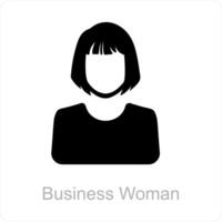 o negócio mulheres e gestão ícone conceito vetor
